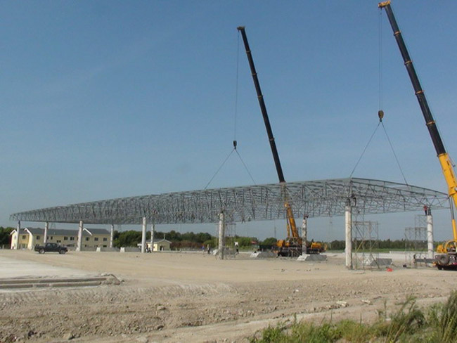 绵竹收费站网架工程